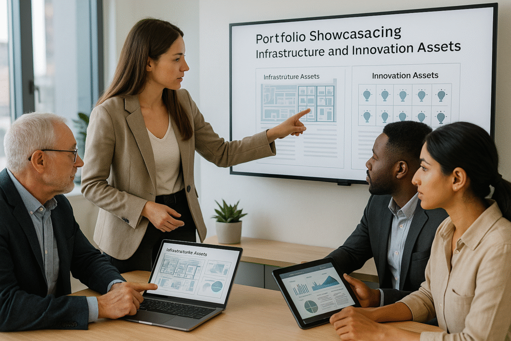 Portfolio showcasing infrastructure and innovation assets